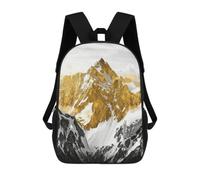 BTCOWZRV Gold Snow Mountain Travel Backpack Laptop Backpack 17 Inch