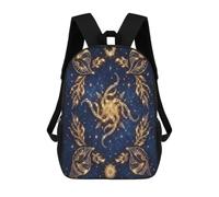BTCOWZRV Golden Celestial Travel Backpack Laptop Backpack 17 Inch