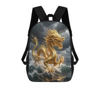 BTCOWZRV Golden Sea Dragon Travel Backpack Laptop Backpack 17 Inch