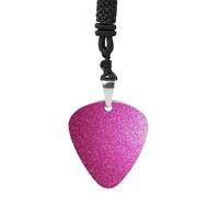 BTCOWZRV Gradient Sequin Sparkle Guitar Pick Necklace Titanium Steel Guitar Pick Holder Pendant Necklaces R&B Music Jewelry Trendy Rock Music Necklace Guitar Ukulele Pick Necklaces for Music Lover