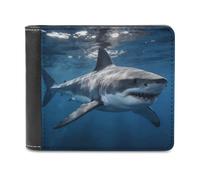 BTCOWZRV Great White Shark Slim Wallets for Men Bifold Wallet