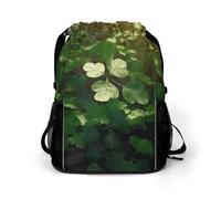 BTCOWZRV Green Plants Drawstring Backpack, Sports Gym Bag with Bottom Pocket And Mesh Pockets, String Bag for Men Women