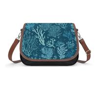 BTCOWZRV Green Sea Blue Seaweed Shoulder Bag for Women, Handbag with Adjustable Strap & Inner Pocket, Crossbody Bag for Daily Commute Travel