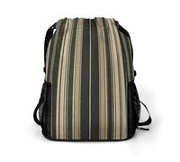 BTCOWZRV Green Striped Pattern Drawstring Backpack, Sports Gym Bag with Bottom Pocket And Mesh Pockets, String Bag for Men Women
