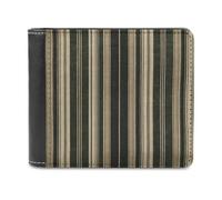 BTCOWZRV Green Striped Pattern Slim Wallets for Men Bifold Wallet
