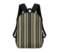 BTCOWZRV Green Striped Pattern Travel Backpack Laptop Backpack 17 Inch