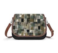 BTCOWZRV Green Style Pattern Shoulder Bag for Women, Handbag with Adjustable Strap & Inner Pocket, Crossbody Bag for Daily Commute Travel