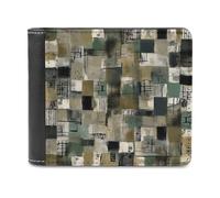 BTCOWZRV Green Style Pattern Slim Wallets for Men Bifold Wallet