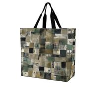 BTCOWZRV Green Style Pattern Tote Bag Grocery Shopping Bags Shoulder Bag