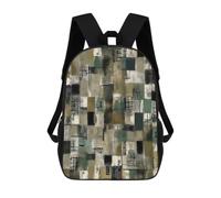 BTCOWZRV Green Style Pattern Travel Backpack Laptop Backpack 17 Inch