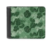 BTCOWZRV Green Tropical Leaves Slim Wallets for Men Bifold Wallet
