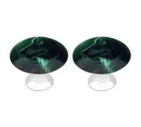 BTCOWZRV Green Wolf 2 Pack Cabinet Knobs Drawer Pulls