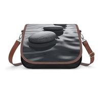 BTCOWZRV Grey Zen Stones Picture Shoulder Bag for Women, Handbag with Adjustable Strap & Inner Pocket, Crossbody Bag for Daily Commute Travel