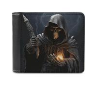 BTCOWZRV Grim-Reaper Slim Wallets for Men Bifold Wallet