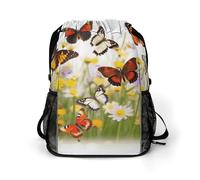 BTCOWZRV Group of Butterflies Drawstring Backpack, Sports Gym Bag with Bottom Pocket And Mesh Pockets, String Bag for Men Women