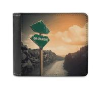 BTCOWZRV Guidance on The Road Slim Wallets for Men Bifold Wallet