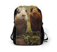 BTCOWZRV Guinea Pig on The Grass Drawstring Backpack, Sports Gym Bag with Bottom Pocket And Mesh Pockets, String Bag for Men Women