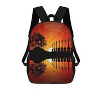 BTCOWZRV Guitar Music Sunset Travel Backpack Laptop Backpack 17 Inch