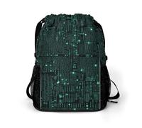 BTCOWZRV Hacker Drawstring Backpack, Sports Gym Bag with Bottom Pocket And Mesh Pockets, String Bag for Men Women