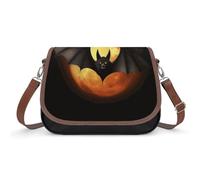 BTCOWZRV Halloween Bat Shoulder Bag for Women, Handbag with Adjustable Strap & Inner Pocket, Crossbody Bag for Daily Commute Travel