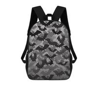BTCOWZRV Halloween Bats Grey Travel Backpack Laptop Backpack 17 Inch