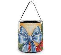 BTCOWZRV Halloween Candy Buckets Deck The Hall Halloween Trick Or Treat Candy Bags with Handle Halloween Tote Bag Collapsible Reusable Candy Basket Goodie Bags for Party Supplies Favors