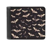 BTCOWZRV Halloween Flying Bats Slim Wallets for Men Bifold Wallet