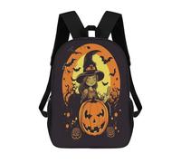 BTCOWZRV Halloween Pumpkin Witch Travel Backpack Laptop Backpack 17 Inch