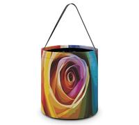 BTCOWZRV Halloween Tote Candy Bag Rainbow Rose Flower Candy Basket Candy Bucket Halloween Party Favors for Kids