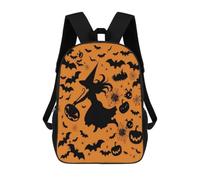 BTCOWZRV Halloween Witch Flying Travel Backpack Laptop Backpack 17 Inch