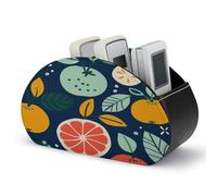 BTCOWZRV Hand Drawn Fruits Remote Control Holder with 5 Compartments