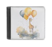 BTCOWZRV Hand Drawn Giraffe Slim Wallets for Men Bifold Wallet