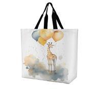 BTCOWZRV Hand Drawn Giraffe Tote Bag Grocery Shopping Bags Shoulder Bag