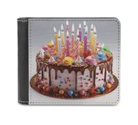 BTCOWZRV Happy Birthday Beautiful Slim Wallets for Men Bifold Wallet