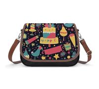 BTCOWZRV Happy Birthday Images Shoulder Bag for Women, Handbag with Adjustable Strap & Inner Pocket, Crossbody Bag for Daily Commute Travel