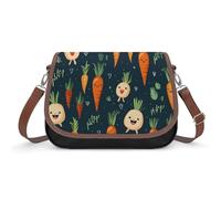 BTCOWZRV Happy Carrot Shoulder Bag for Women, Handbag with Adjustable Strap & Inner Pocket, Crossbody Bag for Daily Commute Travel