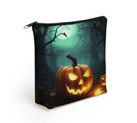 BTCOWZRV Happy Halloween Pumpkins Makeup Bag Cosmetic Bags Toiletry Bag