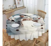BTCOWZRV Happy Snowman Polyester Round Tablecloth 59.84 Inch, Decorative Washable Table Cover, Table Cloth for Restaurant Picnic Indoor and Outdoor Dining
