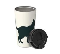 BTCOWZRV Happy Walking Cat Travel Coffee Mug Spill Proof Spill Proof Coffee Mug with Lid Insulated Coffee Tumbler Portable Thermal Mug Leak Proof Reusable Travel Coffee Cup for Hot and Cold