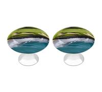 BTCOWZRV Hawaii Beach Golf Course 2 Pack Cabinet Knobs Drawer Pulls