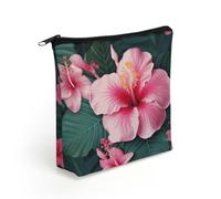 BTCOWZRV Hawaii Pink Flower Makeup Bag Cosmetic Bags Toiletry Bag