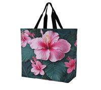 BTCOWZRV Hawaii Pink Flower Tote Bag Grocery Shopping Bags Shoulder Bag