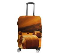 BTCOWZRV Hay Bales Travel Luggage Cover Dustproof Suitcase Cover Luggage Covers For Suitcase Thicken Elastic Suitcase Protector Washable Baggage Covers Fit 19-32 Inch Luggage, White, S