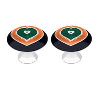 BTCOWZRV Heart on Black Background 2 Pack Cabinet Knobs Drawer Pulls