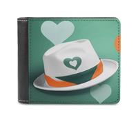 BTCOWZRV Heart Shape on The Hat Slim Wallets for Men Bifold Wallet