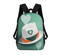 BTCOWZRV Heart Shape on The Hat Travel Backpack Laptop Backpack 17 Inch