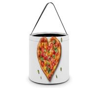 BTCOWZRV Heart Shaped Pizza Halloween Candy Bags with Handles Large Reusable Halloween Trick Or Treat Bags Portable Halloween Candy Bucket Goodie Bags for Halloween Party Favors, Style, Style,