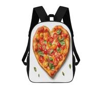 BTCOWZRV Heart Shaped Pizza Travel Backpack Laptop Backpack 17 Inch