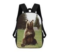 BTCOWZRV Hi Bear Sit on The Lawn Travel Backpack Laptop Backpack 17 Inch