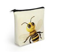 BTCOWZRV Honey Bee Makeup Bag Cosmetic Bags Toiletry Bag